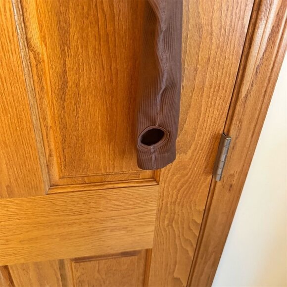 QQQ Women's Brown Ribbed Cropped Top Long Sleeve w/ Thumb Holes M - Picture 3 of 4